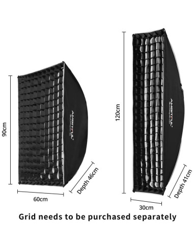 Softbox 60x90cm AMBITFUL Montaje Bowens Textil Reflectante