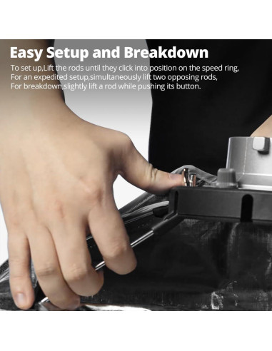 Softbox 60x90cm AMBITFUL Montaje Bowens Textil Reflectante