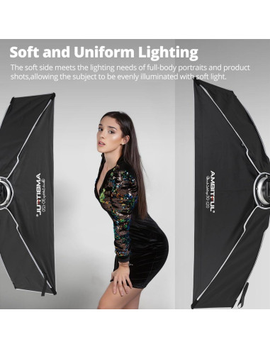 Softbox 60x90cm AMBITFUL Montaje Bowens Textil Reflectante