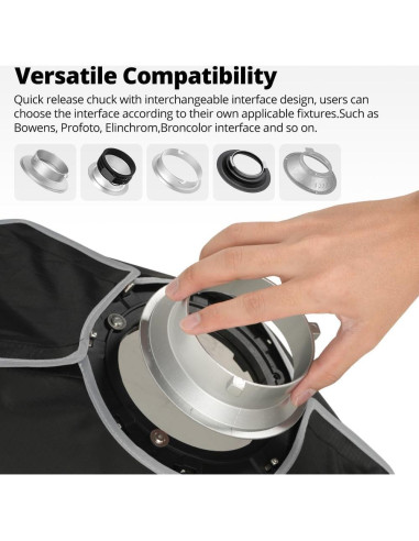 Softbox 60x90cm AMBITFUL Montaje Bowens Textil Reflectante