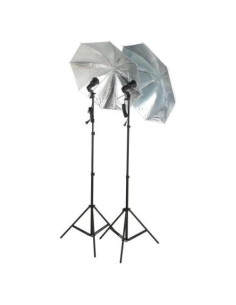 Kit de Iluminación Estudio Ephoto con Flash Estroboscópico y Paraguas