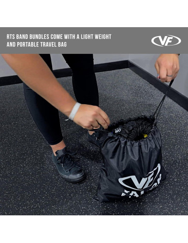 Bandas de Resistencia Valor Fitness RTS-SET 5-25 lbs con Ancla