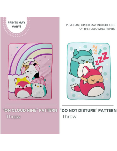 Manta para Niños Franco Squishmallows 116.8x152.4 cm Suave