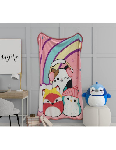 Manta para Niños Franco Squishmallows 116.8x152.4 cm Suave