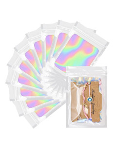 100 Bolsas Mylar Reutilizables LOKQING 10.16x15.24cm Blancas