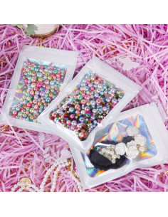 100 Bolsas Mylar Reutilizables LOKQING 10.16x15.24cm Blancas 2