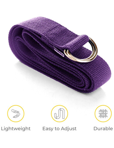 Correa de Yoga Sunshine 6-Pack 1.83m Ajustable con D-Ring