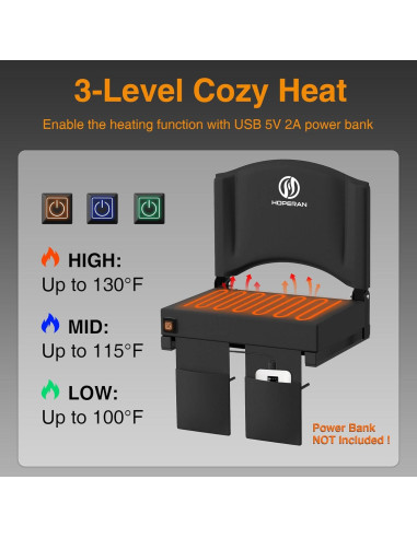 Silla de Estadio Calentada HOPERAN Plegable 1 Unidad 181 kg