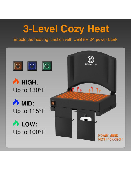 Silla de Estadio Calentada HOPERAN Plegable 1 Unidad 181 kg