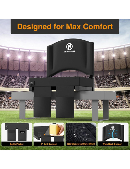 Silla de Estadio Calentada HOPERAN Plegable 1 Unidad 181 kg