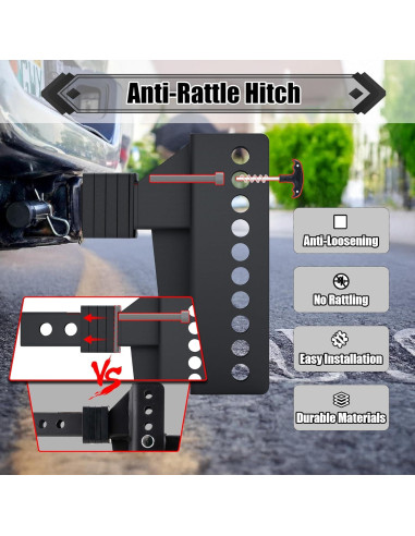 Soporte de Remolque Ajustable TYT con Gancho y Bola 10,000 lbs
