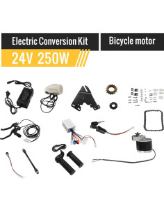 Kit de Conversión de Bicicleta Eléctrica TANAUT 24V 250W Completo 2