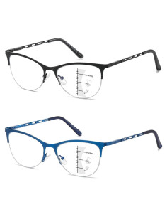 Gafas de lectura multifocales LKEYE con protección UV y luz azul