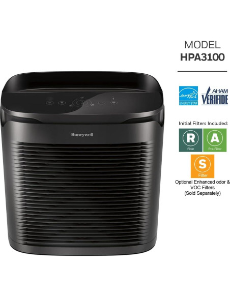 Purificador de Aire HEPA Honeywell HPA3100 para Habitaciones Grandes
