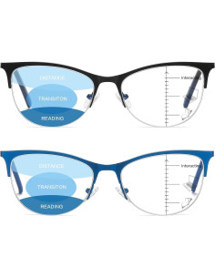 Gafas de lectura multifocales LKEYE con protección UV y luz azul 2