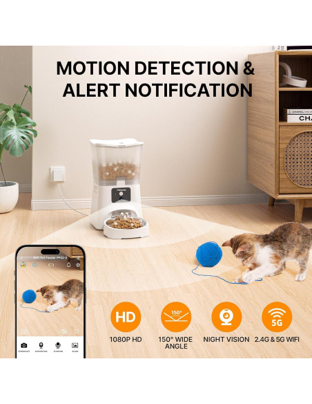 Comedero Automático Petsuper PF02-3 con Cámara HD 1080P