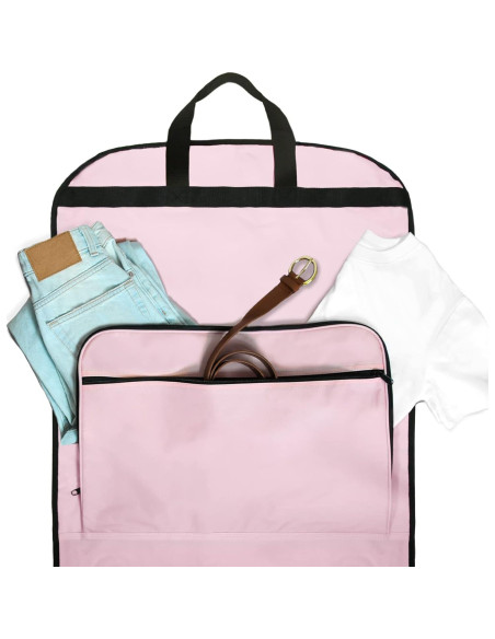 Bolsa de Ropa Plegable Dalix 60" Rosa para Trajes y Vestidos