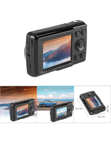 Cámara Digital TOPINCN 16MP 720P para Niños con Zoom 16X