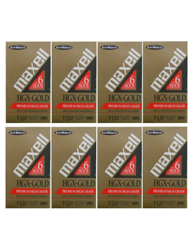Cintas VHS Maxell HGX T-120 - Paquete de 9 unidades