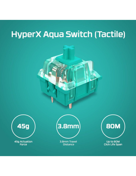 Teclado Mecánico HyperX Alloy Origins PBT RGB Compacto