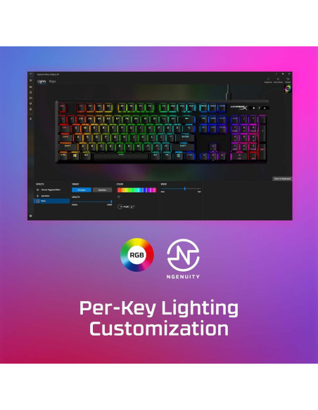 Teclado Mecánico HyperX Alloy Origins PBT RGB Compacto