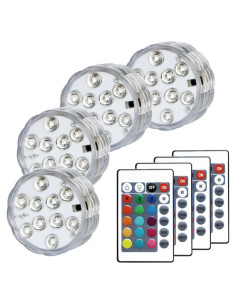 Luces LED sumergibles Tripop TP-SLL2RGBR4 con control remoto
