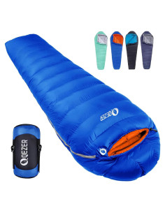 Saco de Dormir de Plumas QEZER Momia 1 Persona 3 Estaciones