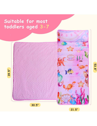 Esterilla de Siesta Lydaz para Niños con Almohada y Manta