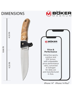 Cuchillo de Caza Boker Magnum Elk Hunter 11 cm Acero Inoxidable 2