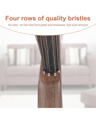 Cepillo de Polvo PENGJINYU con Mango Curvado de Madera