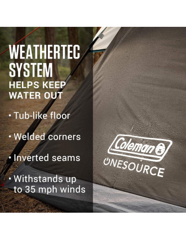 Tienda de Camping Coleman OneSource 4 Personas con Ventilador y LED