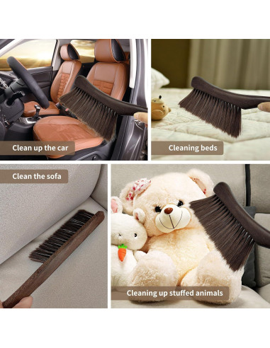 Cepillo de Polvo PENGJINYU con Mango Curvado de Madera