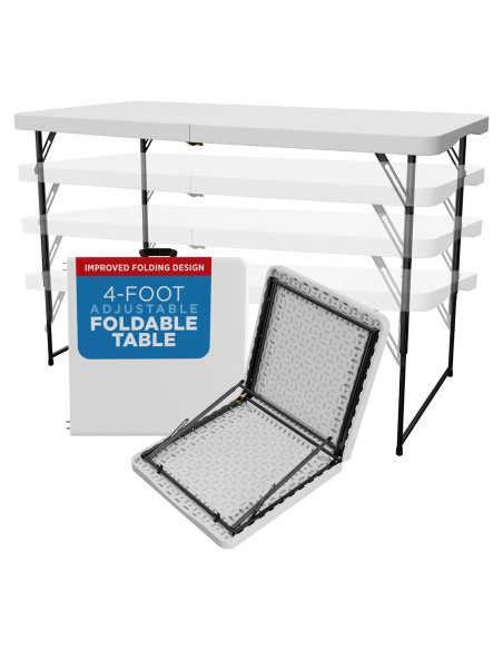 Mesa Plegable Sorfey 1.22m x 0.61m Ajustable 4 Alturas