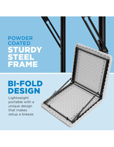 Mesa Plegable Sorfey 1.22m x 0.61m Ajustable 4 Alturas