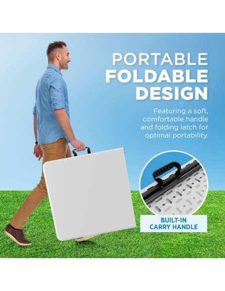 Mesa Plegable Sorfey 1.22m x 0.61m Ajustable 4 Alturas