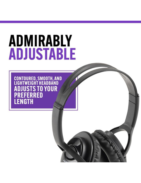 Auriculares con cable On-Stage AA3500, sonido potente, 1.8m