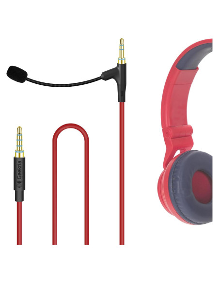 Cable de auriculares Geekria con micrófono boom 1.22m