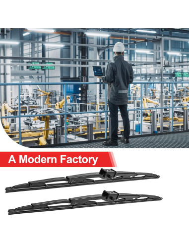 Juego de 2 Limpiaparabrisas 91cm HOOJUKE para RV con Goma