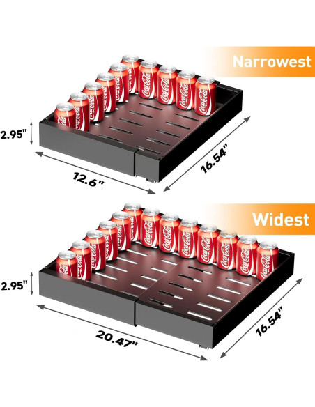 Organizador de Gabinete Expandible Ostutry 32-52cm Negro