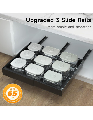 Organizador de Gabinete Expandible Ostutry 32-52cm Negro