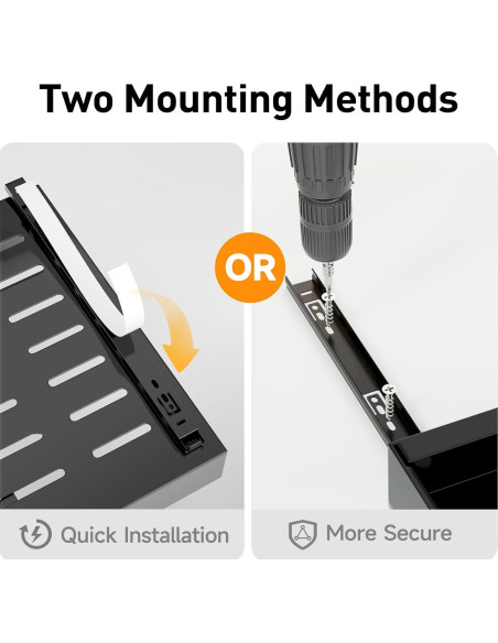 Organizador de Gabinete Expandible Ostutry 32-52cm Negro