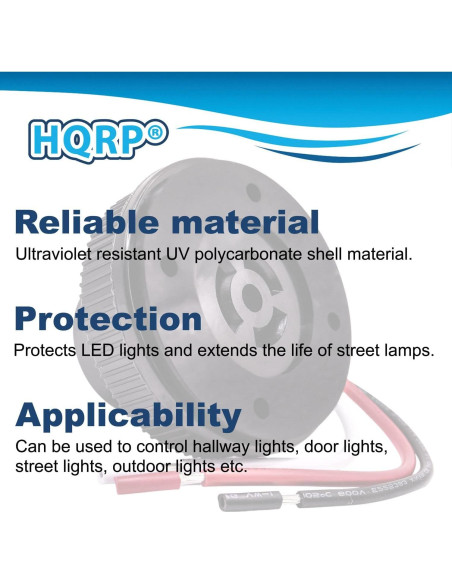 Tapa de cortocircuito HQRP con receptáculo para sensor de luz