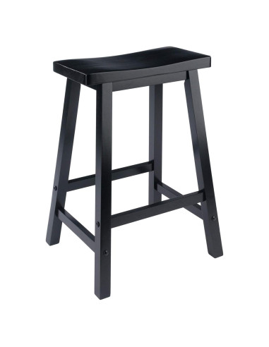 Taburete de Mostrador Winsome Satori 61 cm Negro Madera