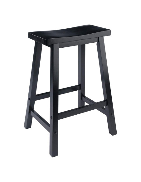 Taburete de Mostrador Winsome Satori 61 cm Negro Madera