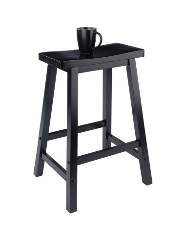 Taburete de Mostrador Winsome Satori 61 cm Negro Madera