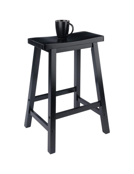 Taburete de Mostrador Winsome Satori 61 cm Negro Madera
