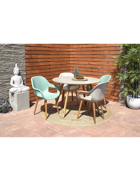 Escultura de Jardín Buda Deco 79 de Óxido de Magnesio 48.3x33x71.1cm