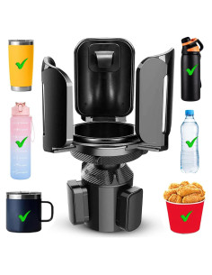 Soporte para Tazas de Coche ITPY Universal 2-en-1 Ajustable