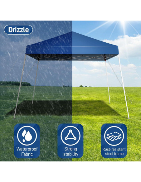 Carpa Gazebo Vasitelan 3x3m Impermeable UV Ajustable Azul