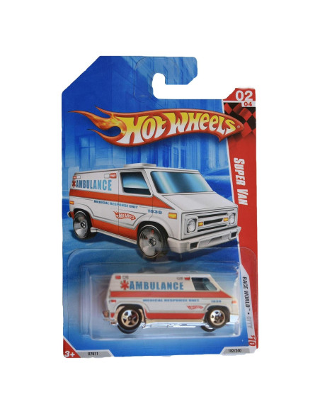 Hot Wheels Furgoneta Ambulancia 2010 1:64 Escala